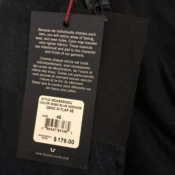 TRUE RELIGION BLUE JEANS